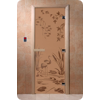 Дверь для сауны DoorWood (Дорвуд) 80x200 Основная серия Камышовый рай (бронза матовое) правая