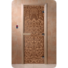 Дверь для сауны DoorWood (Дорвуд) 80x200 Основная серия Флоренция (бронза матовое) правая