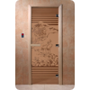 Дверь для сауны DoorWood (Дорвуд) 80x200 Основная серия Япония (бронза матовое) правая