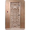 Дверь для сауны DoorWood (Дорвуд) 90x210 Основная серия Флоренция (бронза), правая