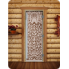 Дверь для сауны DoorWood (Дорвуд) 80x190 Престиж (с рисунком) Флоренция левая (прозрачная)