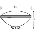      Aquaviva GAS PAR56-360 LED SMD Warm White