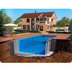  Композитный бассейн Ocean Premium Парадиз 1037 10.3x3.7x1.5 м цвет: серебро