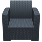  Стул (кресло) Siesta Rattan Monaco Lounge, с подушками, цвет антрацит