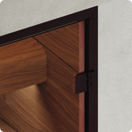  Дверь для турецкой бани DoorWood (Дорвуд) 70x190 АРТ Wood 47 бронза матовая, левая