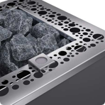  Печь электрическая EOS Cubo 2 plus 12 кВт антрацит (решетка Round holes нерж.сталь)